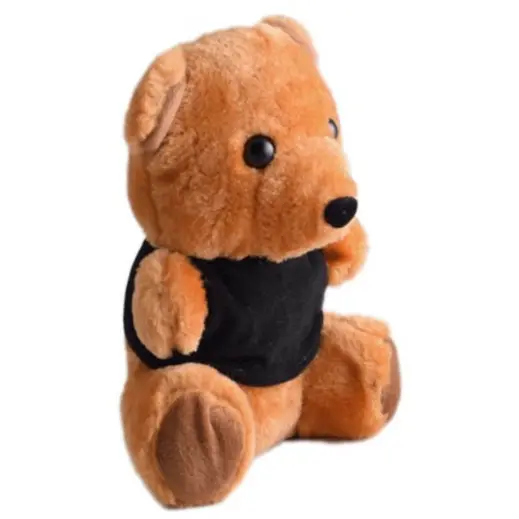 Teddy Plush Toy Black-Brown Angle